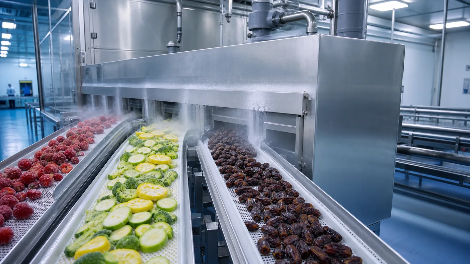 How a Fluidized Bed IQF Freezer Handles Strawberries Dates and Vegetables