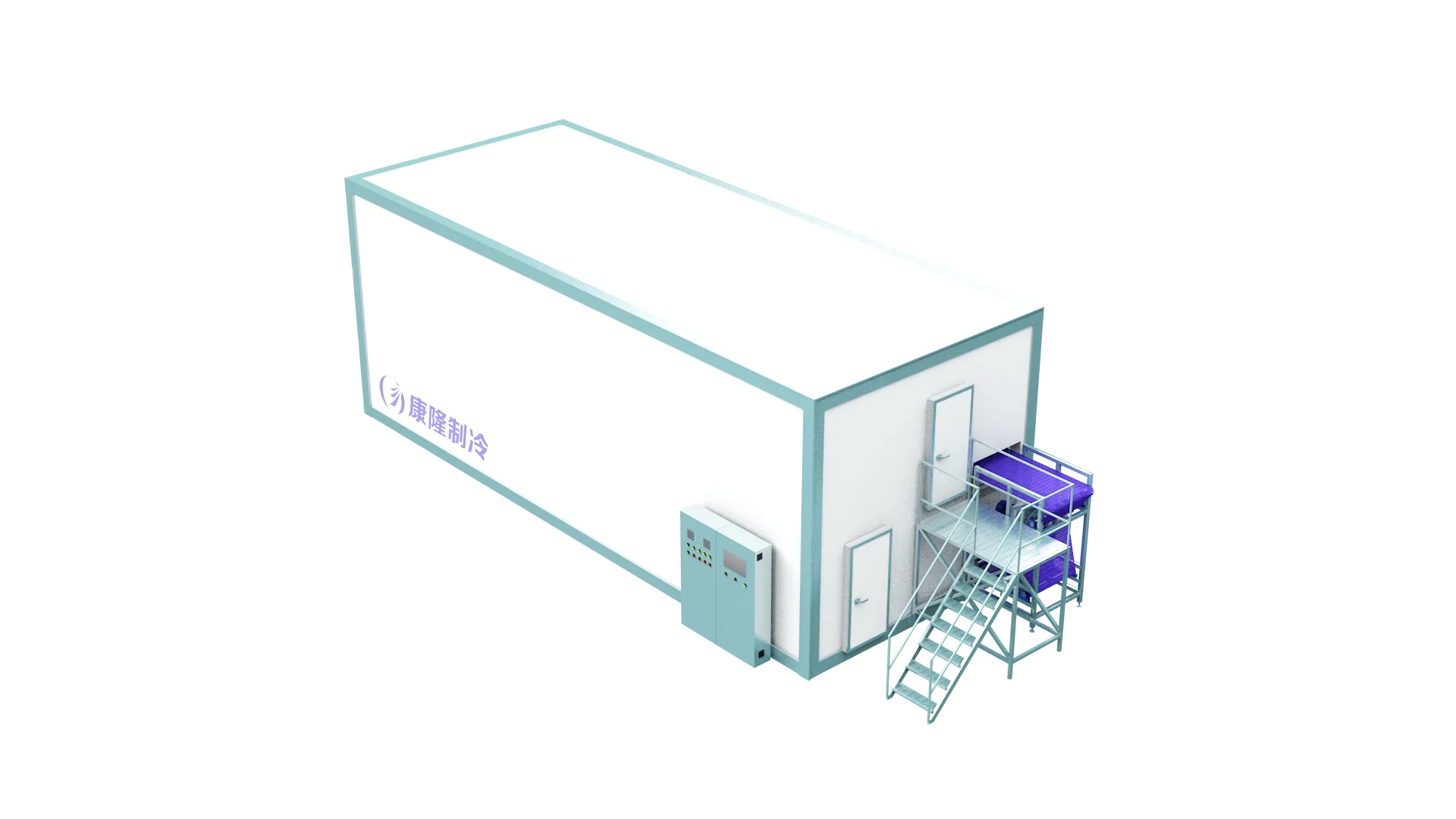 Fluidized bed IQF freezer render